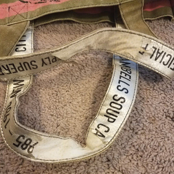 🌸2 for $45🌸 Andy Warhol / Campbell soup Tote. RARE.🐶 - Picture 6 of 11